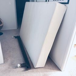 Full size box spring and bed frame