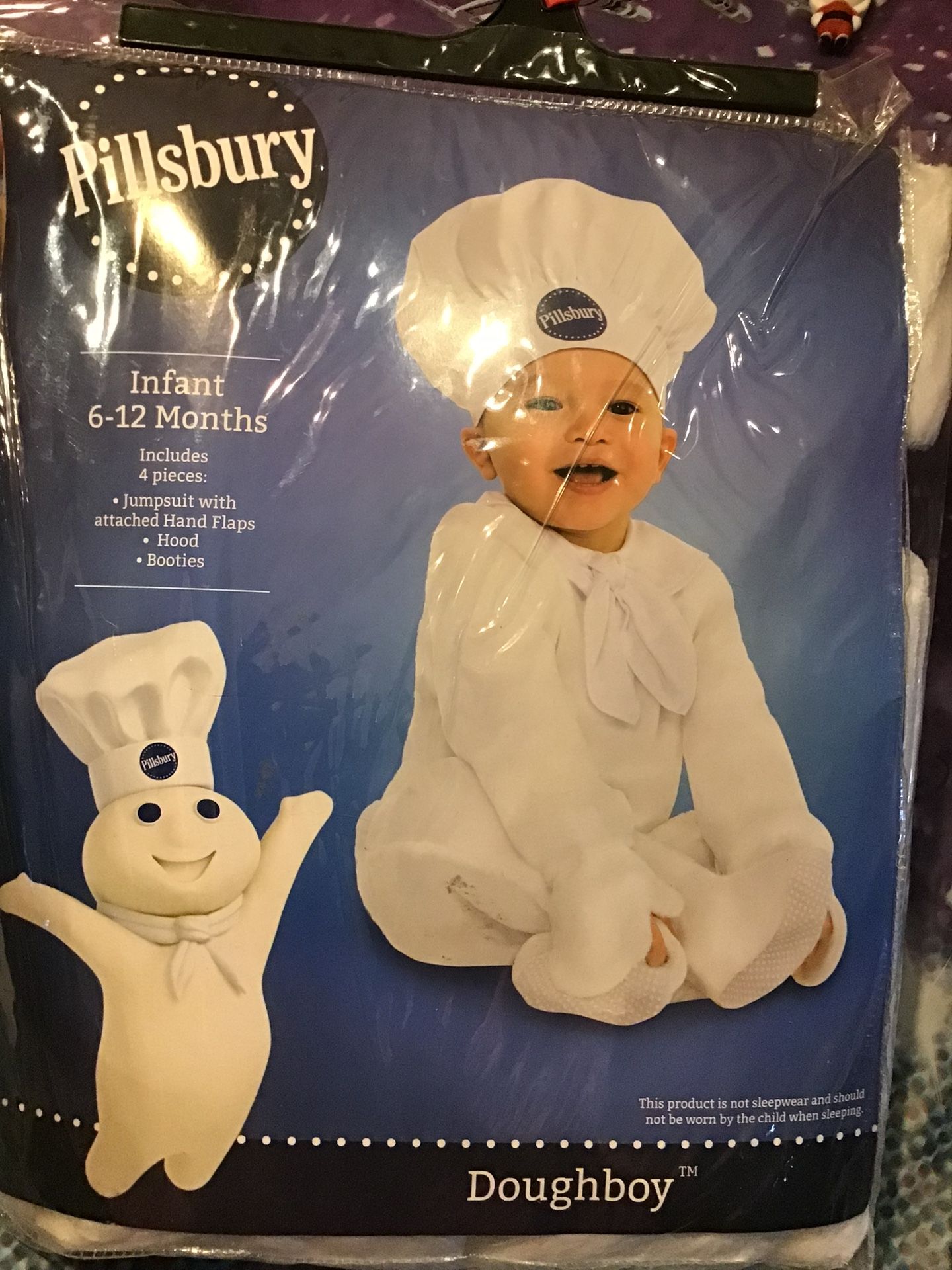 Pillsbury Doughboy Infant Costume 6-12 Months -NEW