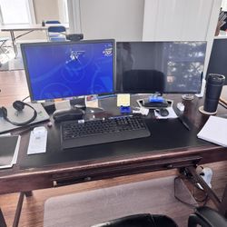 Free Desk, Table And Credenza In Good Condition