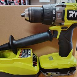 Ryobi H.p Hammer Drill With 2.0ah Battery And Charger