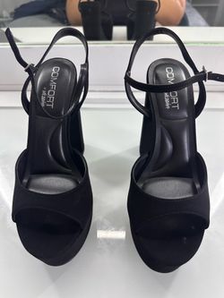 Black platform heels