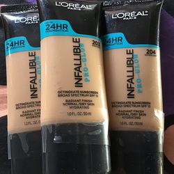 New L’Oréal infallible pro glow foundations