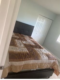 Full size bed with mattress