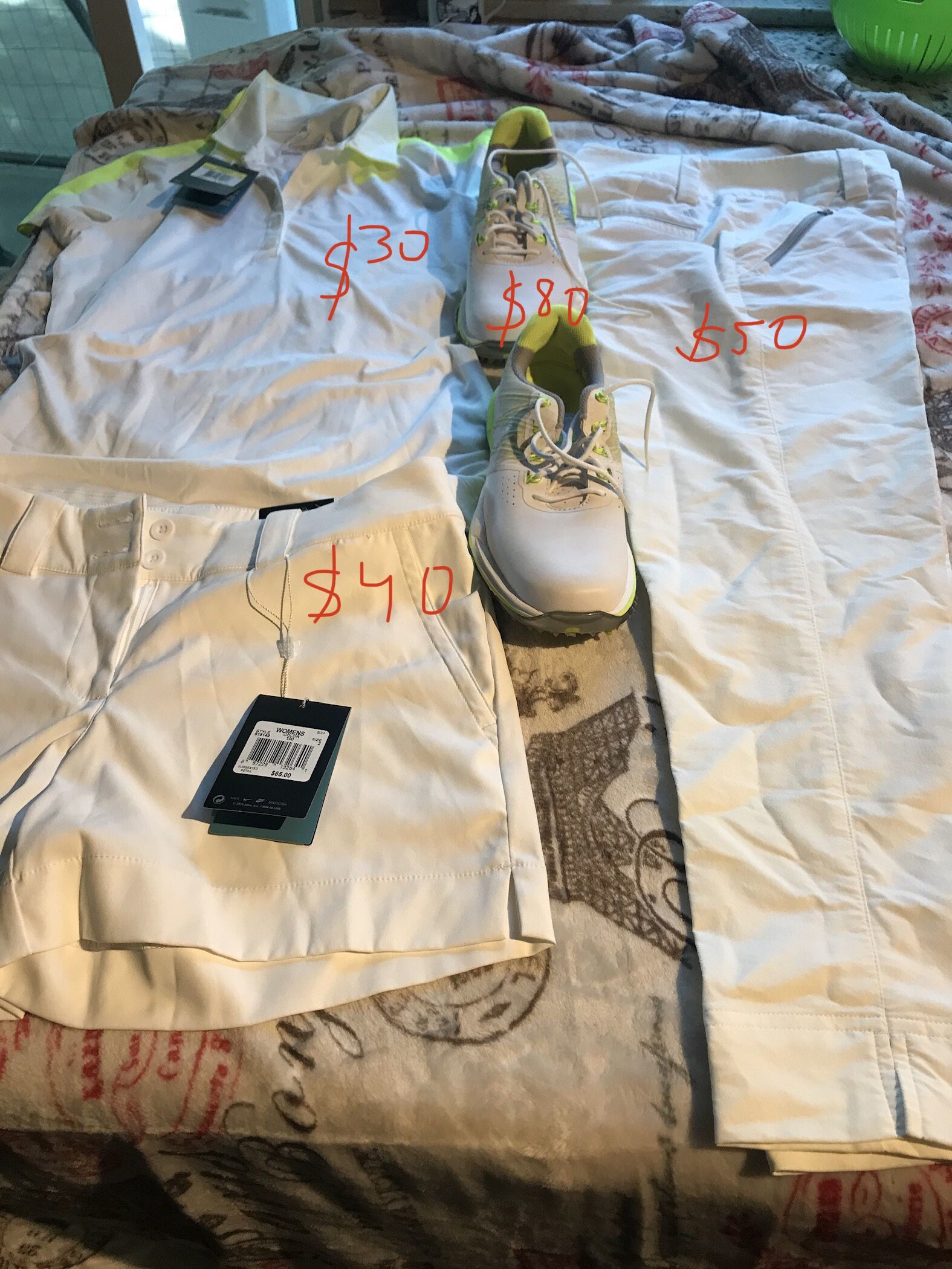 Full high-quality Branded golf set! High quality shoes, shorts, shirt, pants