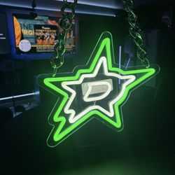 Neon Light Dallas Stars Fan Chain 