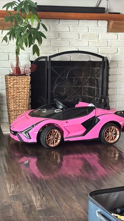 Pink Ferrari kids electric car