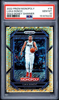 2022 Luka Doncic Prizm monopoly gold shimmer /500