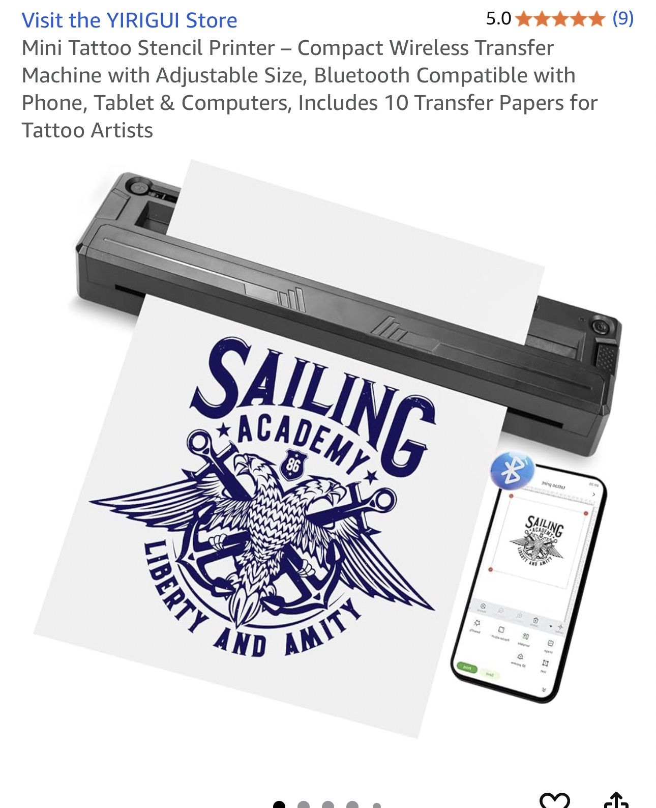 Wireless Tattoo Stencil Printer