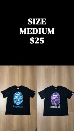 BAPE T-SHIRTS (SIZE MEDIUM)(READ DESCRIPTION)