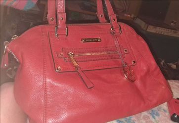 Michael Kors Coral Leather Satchel Handbag