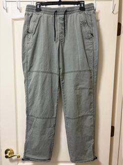 Abercrombie & Fitch Men’s L Gray Stretch Pull on Pant Bungee Hem Utility Chino