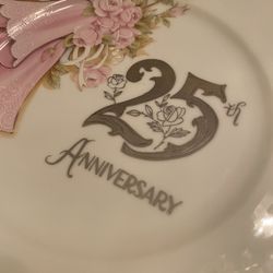 Vintage 25th Anniversary Plate