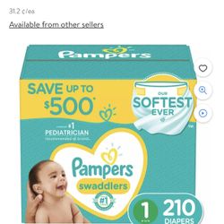 Pampers Swaddlers Size 1 Brand New