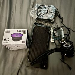 2 CPU Coolers, 240 AIO and One Cooler Master CPU Cooler