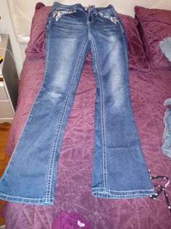 Size 16 Bootcut Jeans With Rhinestones