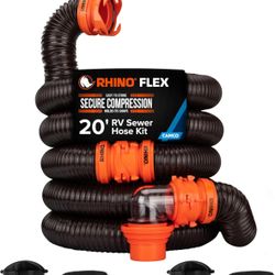 Camco RhinoFLEX 20-Ft RV Sewer Hose Kit 