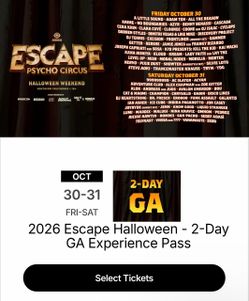 Escape 2-Day GA