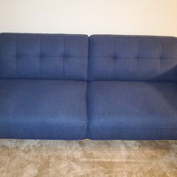 Rivet Modern Sofa Couch with Wood Base