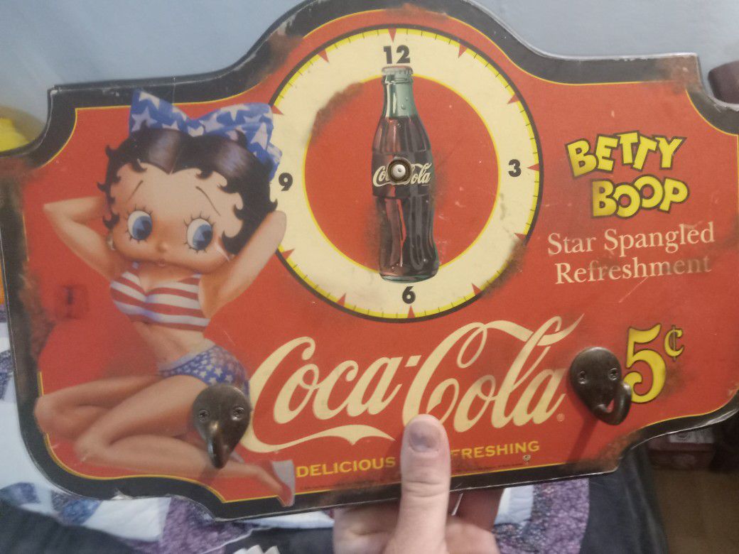 Antique Bettyboop Coca Coca Clock