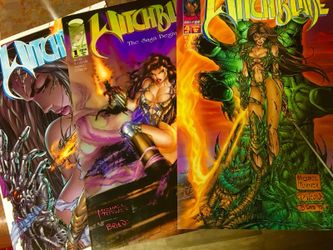 Witchblade comic book issues 1,3 and 4