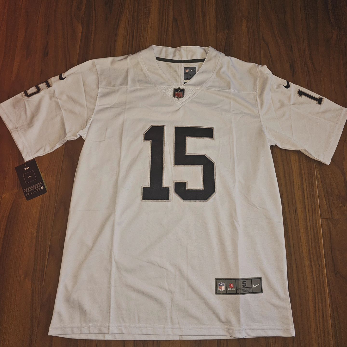 Raiders mens white n black Jerseys $50ea Firm S M L Xl 2x 3x