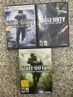 3 Call of Duty games for PC DVD-ROM and PC DVD