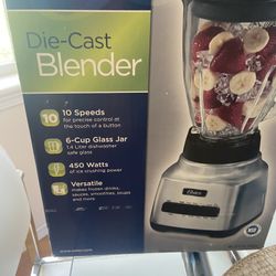 Oster Black & Silver Glass Blender, Plug-In Easy clean 7 Settings Kitchen  Appl.