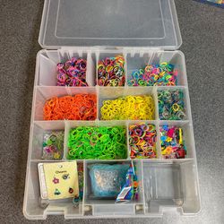 Rainbow Loom Bands with storage container