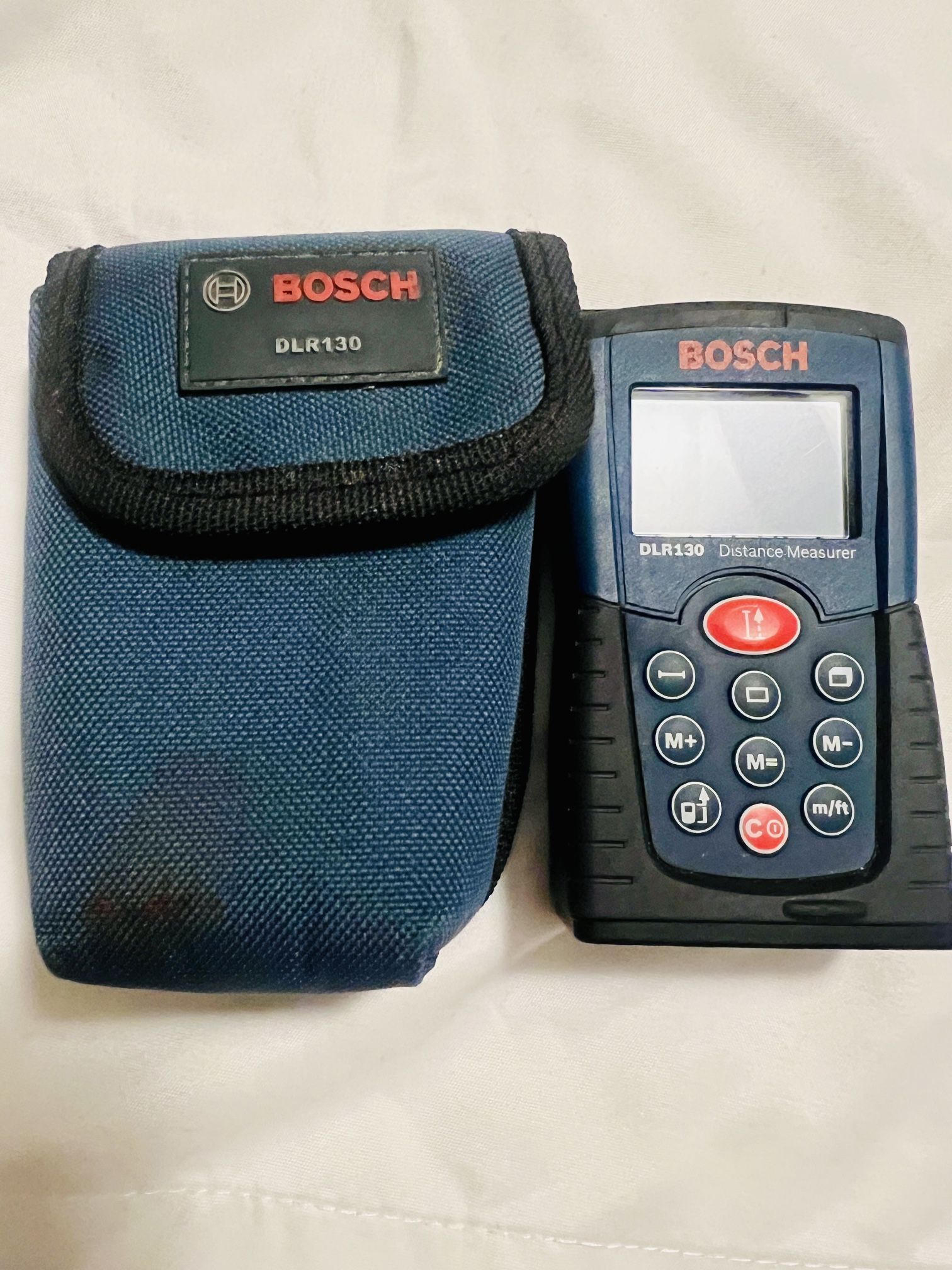 Bosch DLR130 Laser Distance Measurer Digital Range Finder with Case - TESTED