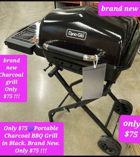 $75☀️Charcoal Grill Brand New with 313 sq. in. total cooking area
This Portable charcoal grill folds for easy transport.