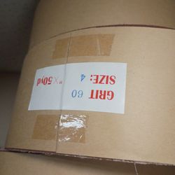 Rol of sandpaper 50 yards  grit 60 4 inch wide