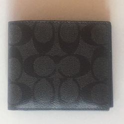 COACH:::WALLET //Signature Monogram (Charcoal & Black)