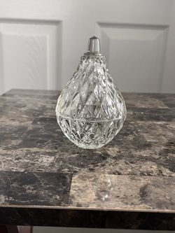 Vintage Pear Shaped Crystal Trinket Dish