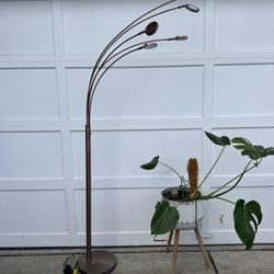 5-Light Arch Floor Lamp Bronze Tall Light