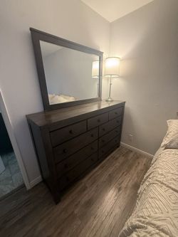 Ashton Hills Dresser + Mirror + Nightstand – 3 Piece Bedroom Set