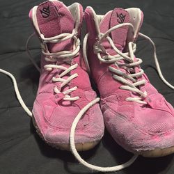 pink rudis wrestling shoes