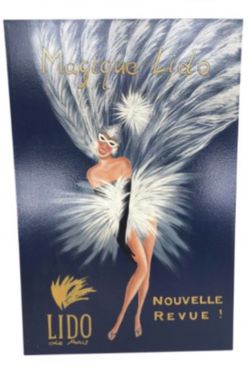Large French Cabaret Painting on Canvas