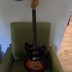 1970s Harmony Offset Electric Guitar Vintage 