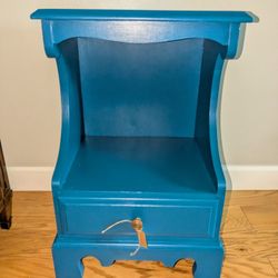 Vintage Solid Wood Painted Accent Table