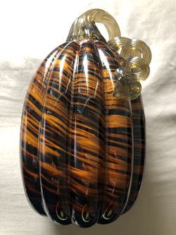 Glass Pumpkin Contemporary Decoration