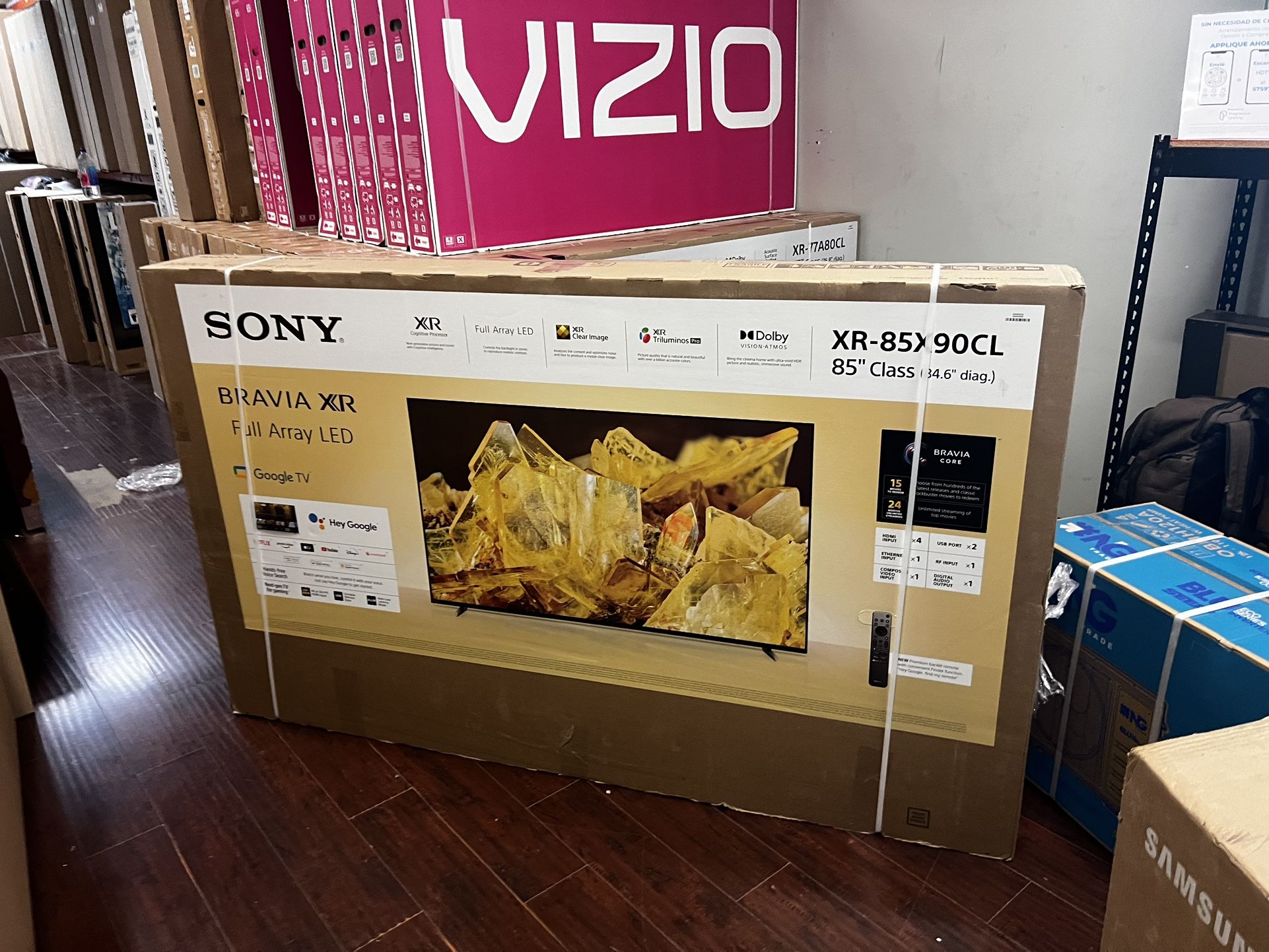 85 INCH SONY BRAVIA FULL ARRAY X90CL SMART 4k TVS AI THIN Q