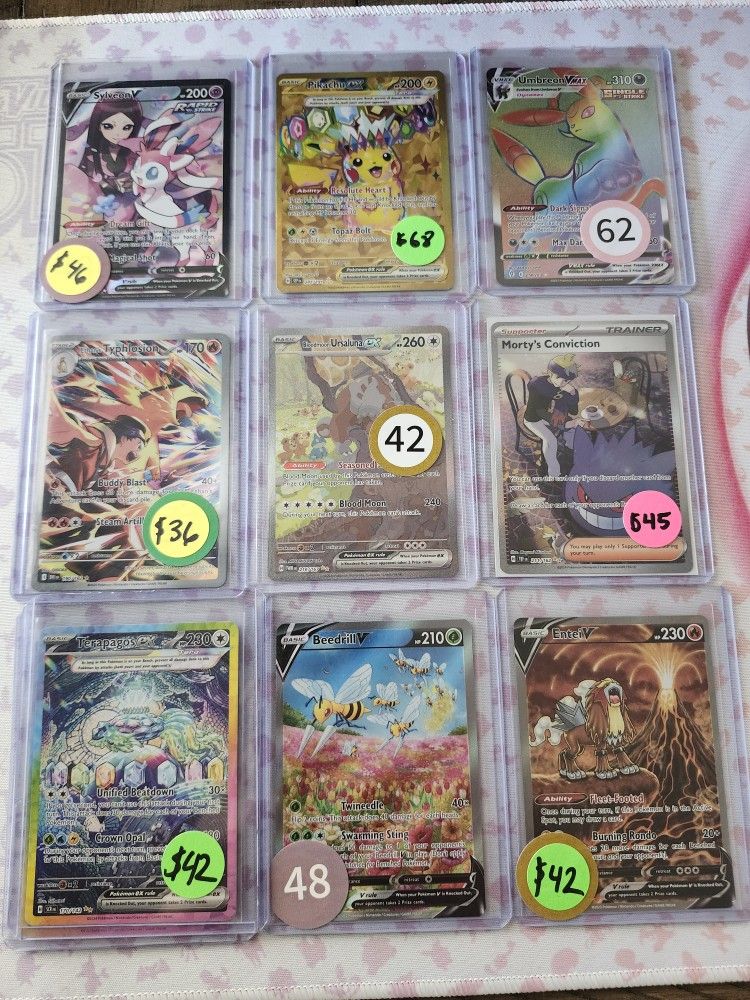 POKEMON SINGLES SYLVEON PIKACHU UMBREON BEEDRILL