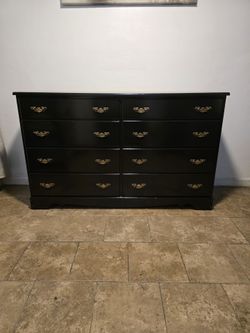Medium Size Solid Wood Black Dresser 56L 18W 34H Delivery Available