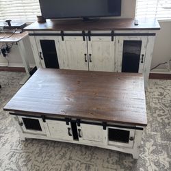 Coffee Table + Cabinet (Matching)