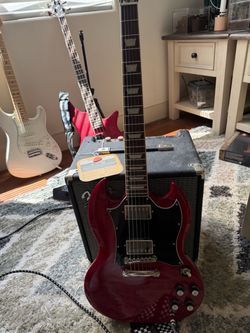 Epiphone SG standard cherry red blemished headstock