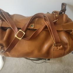 LEATHER TRAVELING BAG ( MADE IN THE USA