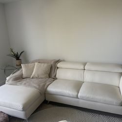 Gunner White Micro left chaise sectional