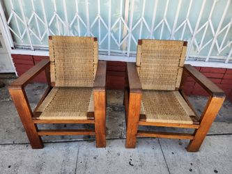 Pair of teak Armchairs