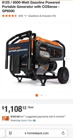 6500 Watt Generac Generator