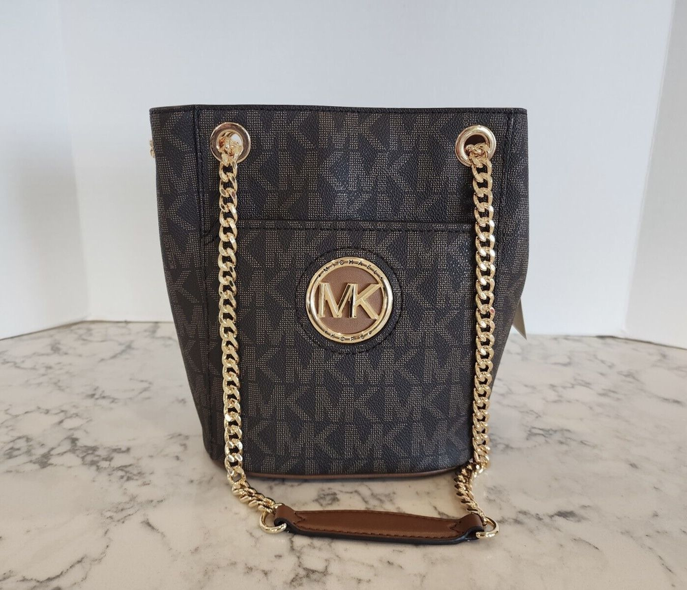Michael Kors Gold Messenger Bag